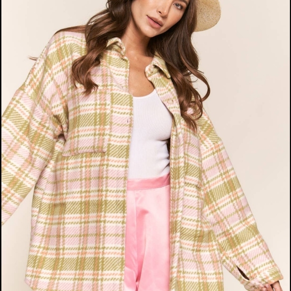 Oversized Shacket Flannel - Picture 1 of 6